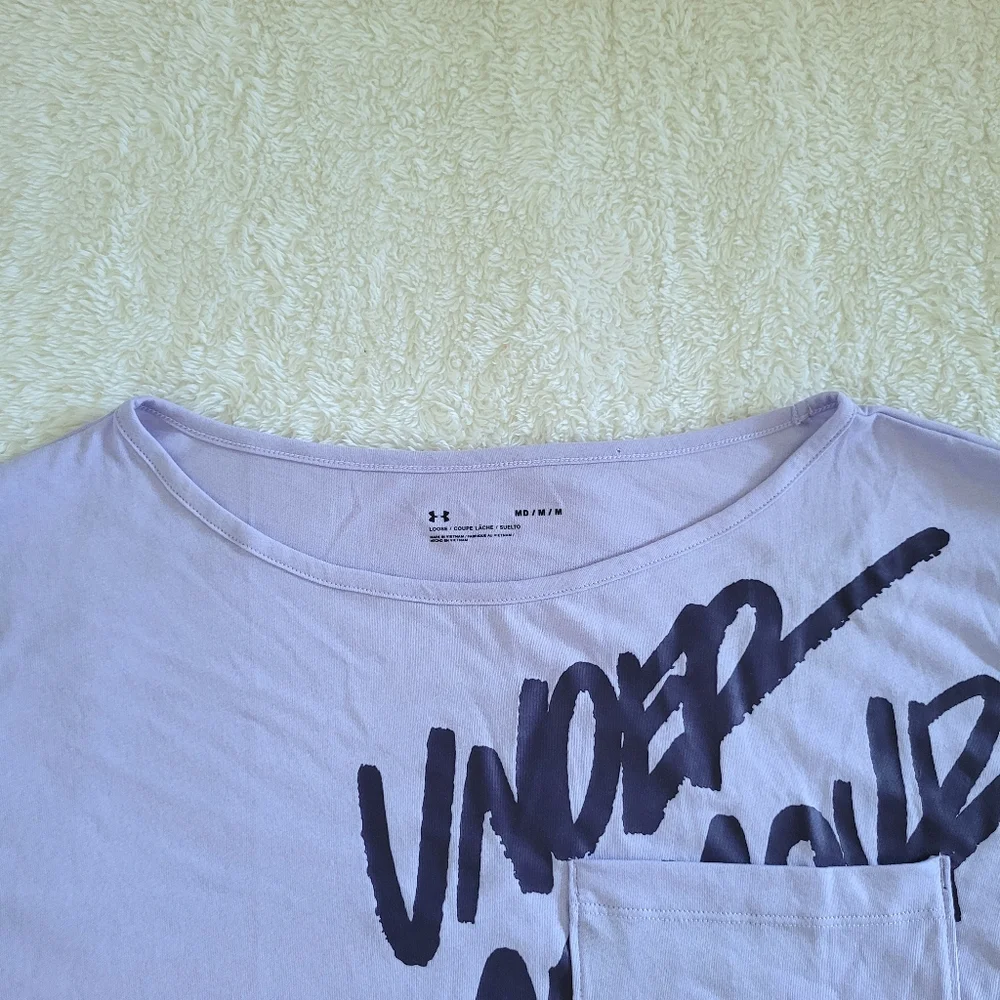 Under Armour Oversized Lavender Graphic Tee👕 - NWT - Picture 4 of 12